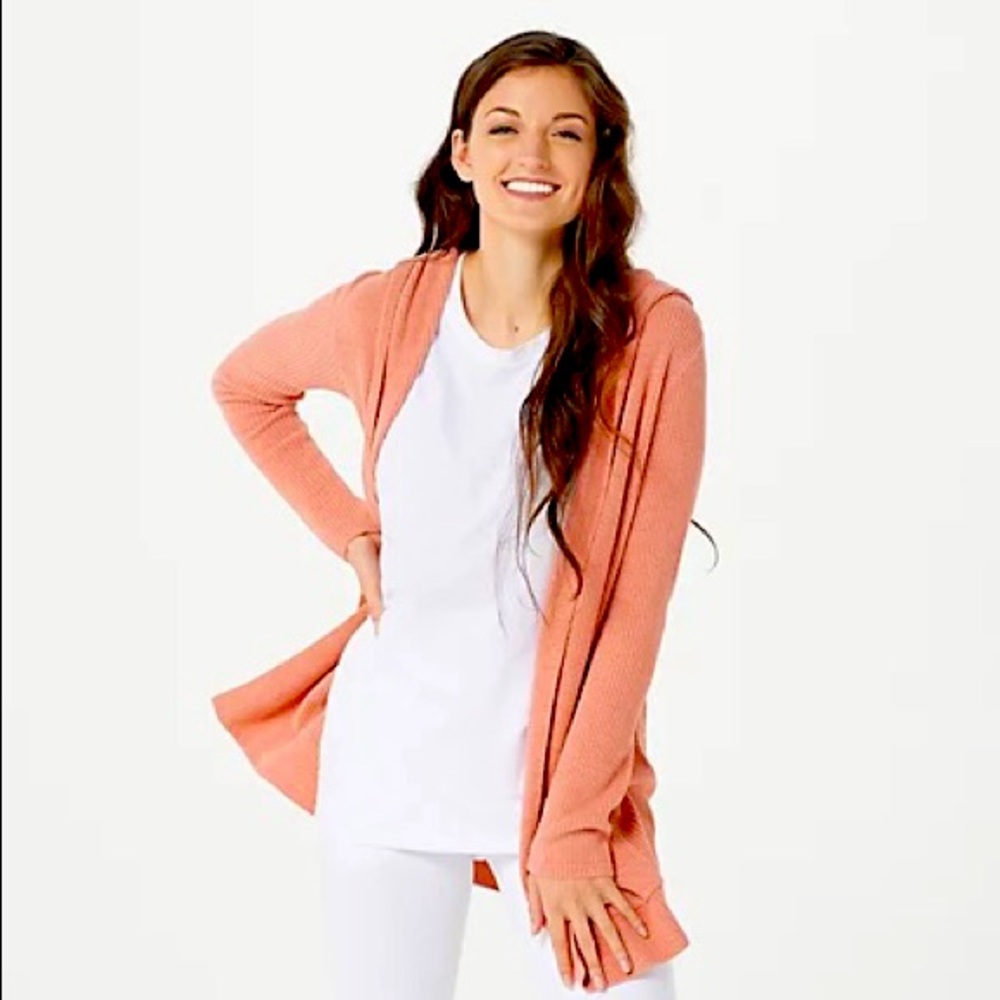 Barefoot Dreams CozyChic Ultra Lite Oasis Hooded Ribbed Cardigan